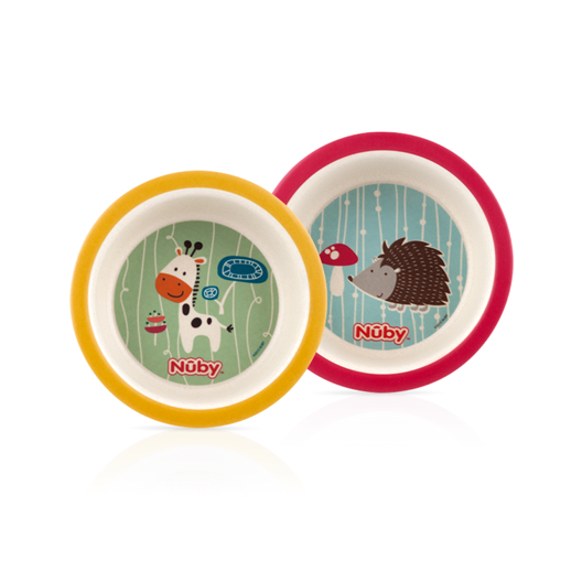Bamboo and Cornstarch Feeding Bowl (2 Pack)